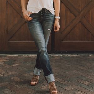 Judy Blue Bunny & Me Cuffed Straight Leg Jeans (0-24W) main image 1